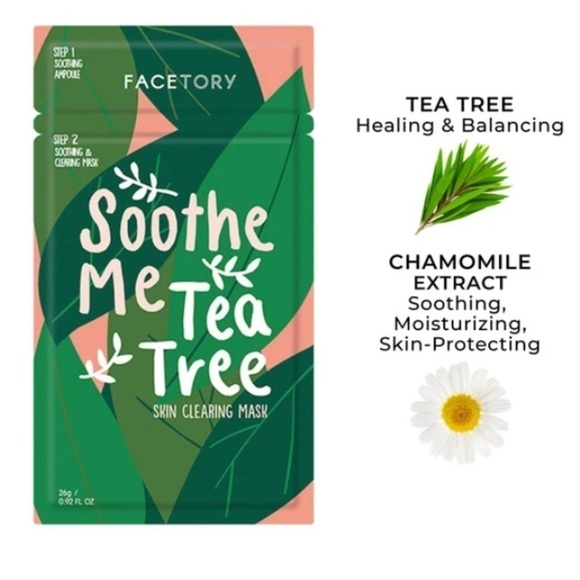 FACETORY Soothe Me Tea Tree 2-Step Sheet Mask Set - Picture 8 of 11